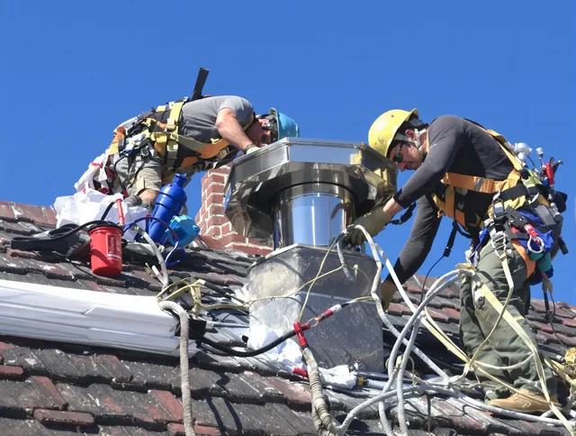 Protective chimney cap installed by Oxford Chimney Sweep in Oxford, CT