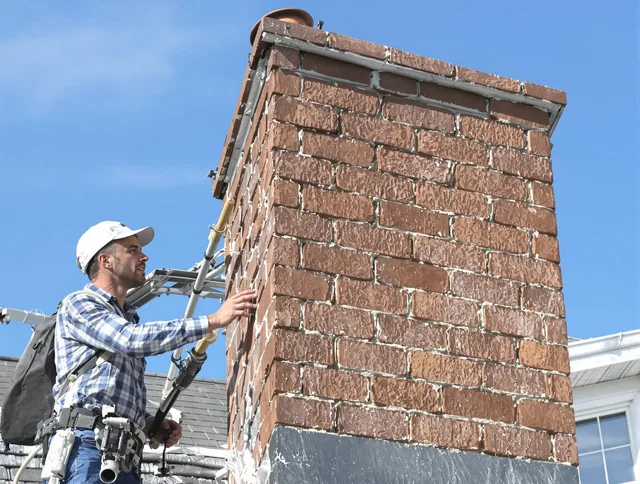 Brickwork for a chimney rebuild by Oxford Chimney Sweep in Oxford, CT