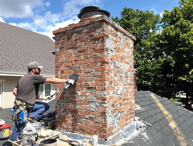 Completed chimney rebuild by Oxford Chimney Sweep in Oxford, CT