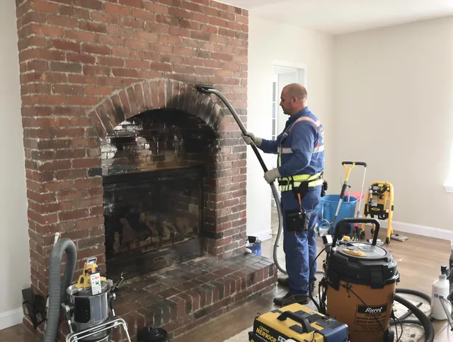 Oxford Chimney Sweep expert performing detailed chimney sweep in Oxford, CT