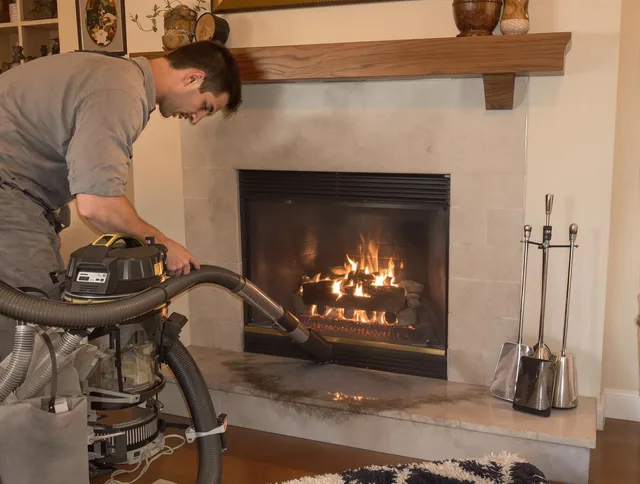 Routine fireplace upkeep by Oxford Chimney Sweep in Oxford, CT